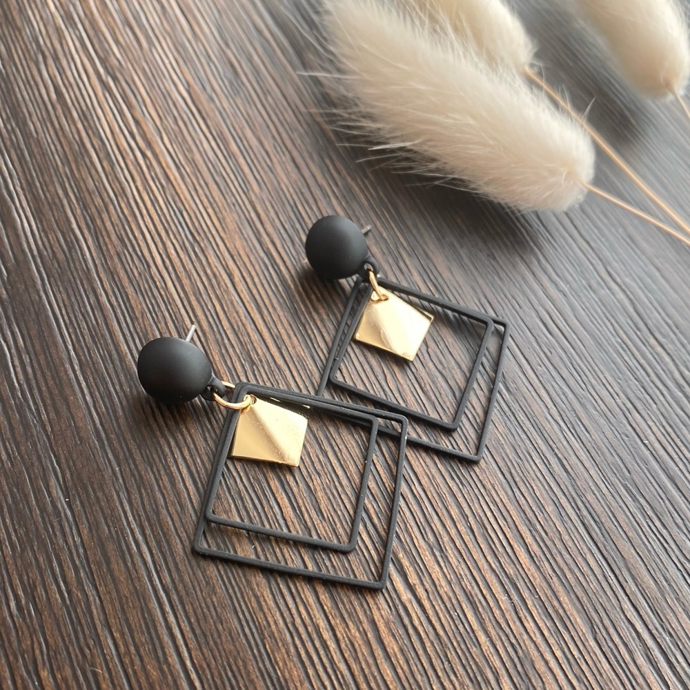 New Black and Gold Earrings